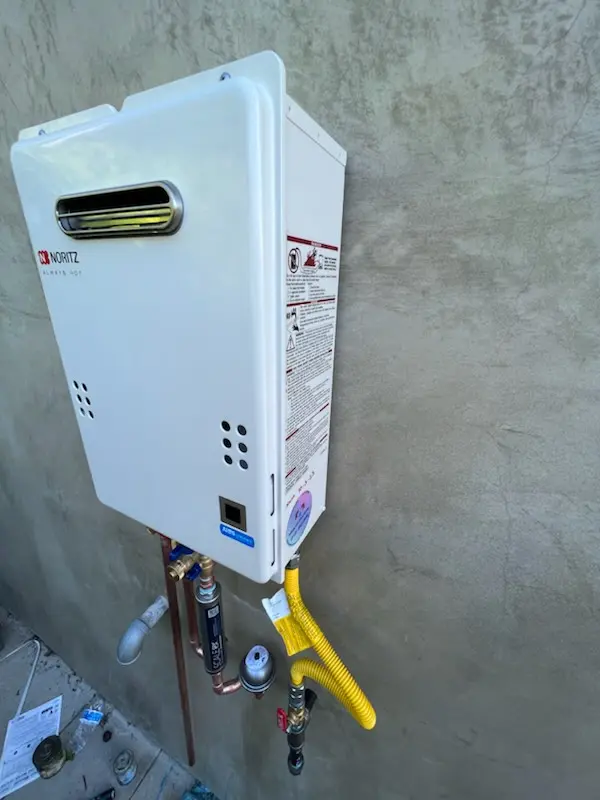 Tankless water heater installation for Womack Courts homes